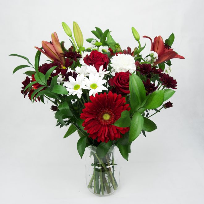Ramo de flores rojas