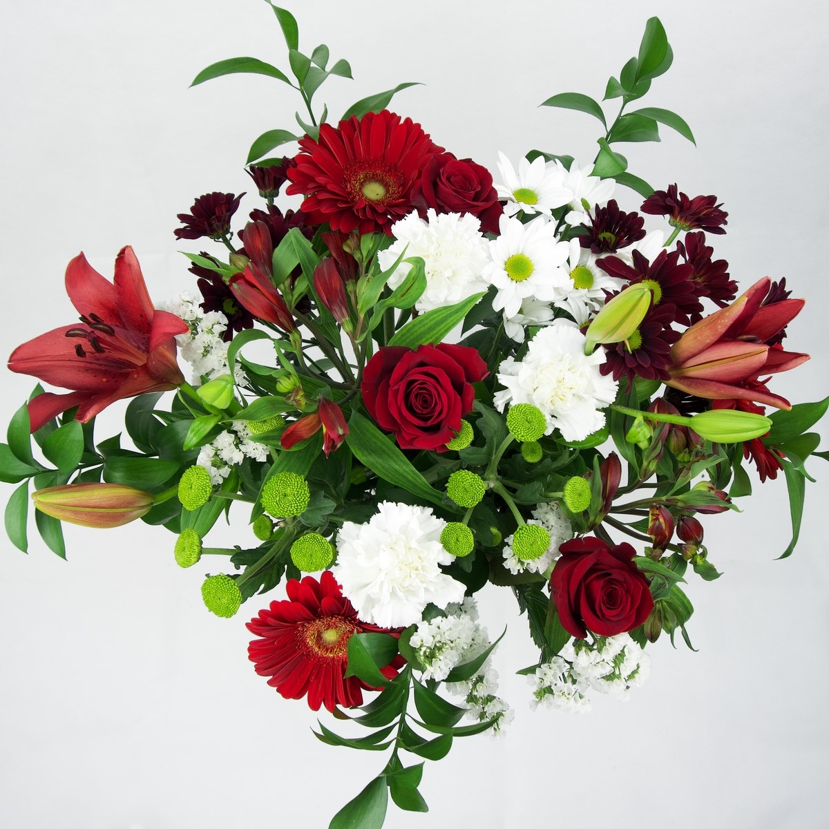 Ramo de flores rojas
